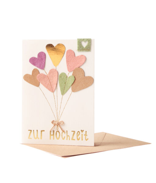 Herzchen Karte "Zur Hochzeit" von Good old friends