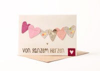 Herzchen Karte "Von ganzem Herzen" von Good old...