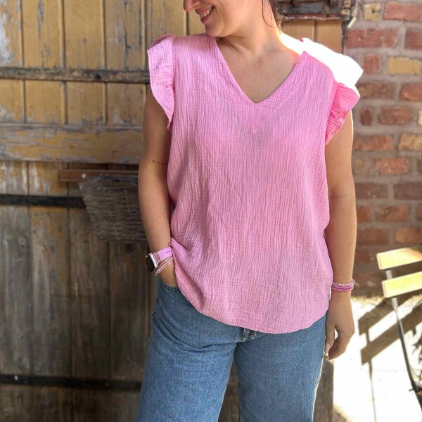 Musselin-Top "rosa"