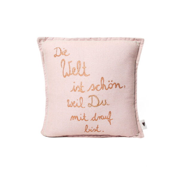 Minikissen "Die Welt ist schön..." von Good old Friends