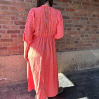 Maxi-Musselinkleid "Leo rosa-neonorange" One Size