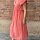 Maxi-Musselinkleid mit Volant "Leo rosa-neonorange" One Size