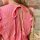 Maxi-Musselinkleid mit Volant "Streifen rosa-neonorange" One Size