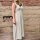 Maxi-Musselinkleid mit Volant "beige" One Size