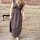 Maxi-Musselinkleid mit Volant "braun" One Size