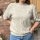 Halbarmpullover Herzchen "beige-weiß" One Size