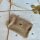 Leder-Portemonnaie S Velours taupe