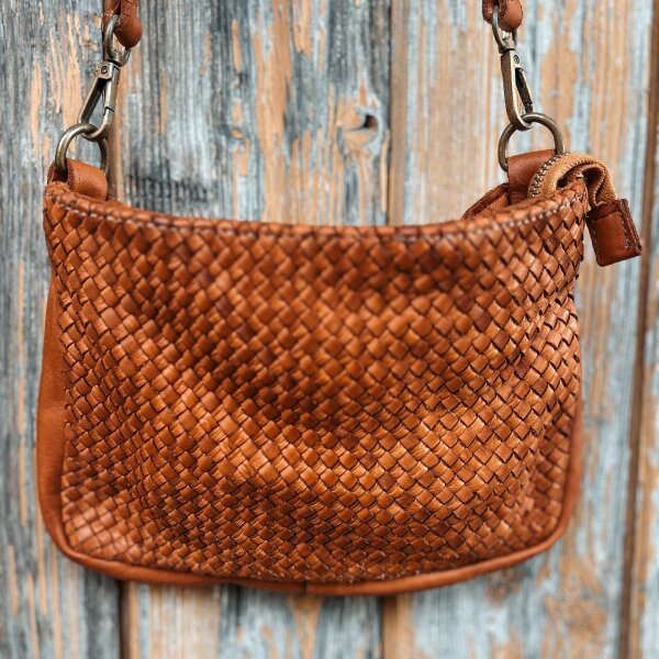 Schultertasche "Linda" cognac