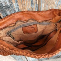 Schultertasche "Linda" cognac
