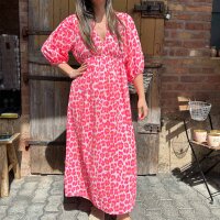Maxi-Musselinkleid "Leo neonpink-neonorange"...