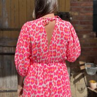 Maxi-Musselinkleid "Leo neonpink-neonorange"...