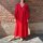 Maxi-Musselinkleid langarm "rot" One Size