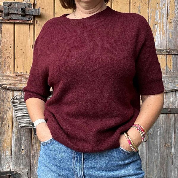 Kurzarmpullover Sina "bordeaux" One Size