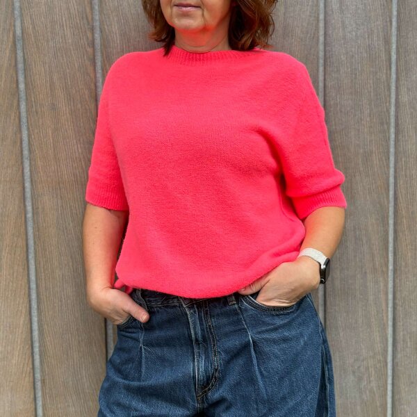 Kurzarmpullover Sina "neoncoral" One Size