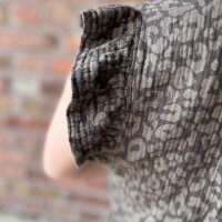 Maxi-Musselinkleid mit Volant "Leo braun" One Size