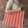 Shopper "Frida" Streifen beige-neonorange