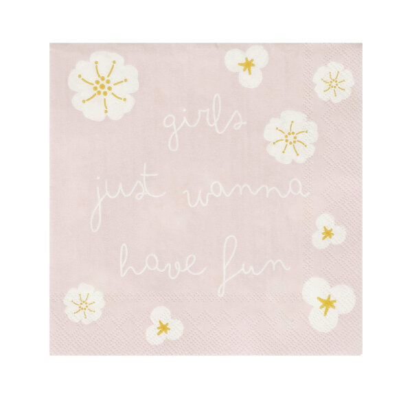 Cocktailserviette 25x25 "Girls just wanna have fun" von Räder