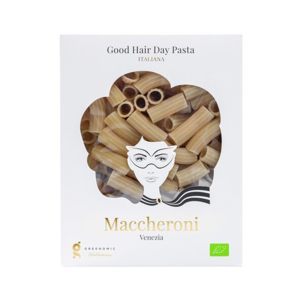 Good Hair Day Pasta "Maccheroni Venezia" von Greenomic 500g