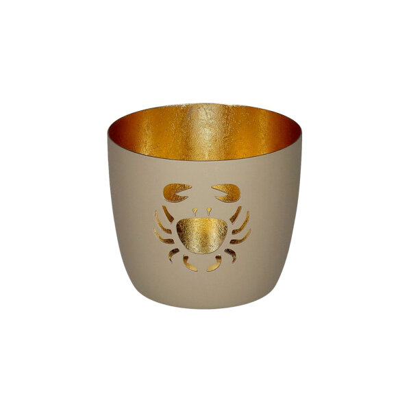 Windlicht Madras "Krabbe" sandstone/gold von Giftcompany