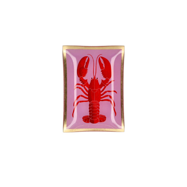Glasteller Love Plates "Hummer rosa/rot" von Giftcompany