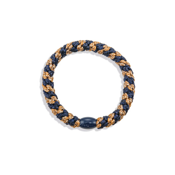 Kknekki Haargummi Cognac glitter navy glitter Stripe