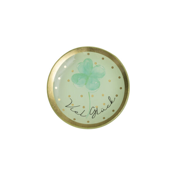 Glasteller Love Plates Viel Glück von Giftcompany