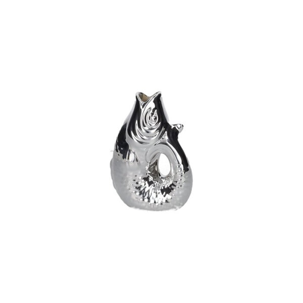 Fisch Vase Monsieur Carafon "silber" XS von Giftcompany