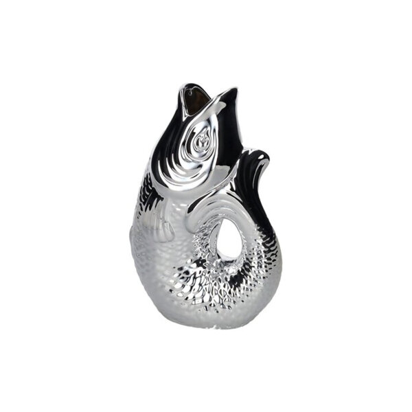 Fisch Vase Monsieur Carafon "silber" S von Giftcompany