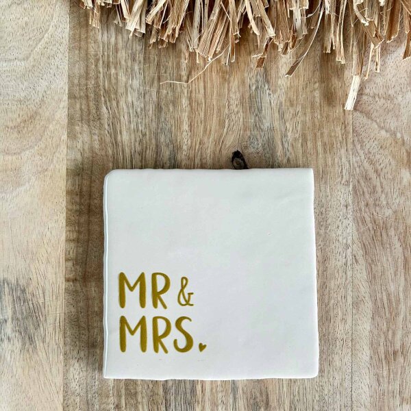 Bunte Fliese "Mr & Mrs" von Yett
