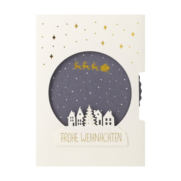 Schneekugelkarte "Frohe Weihnachten" von Räder