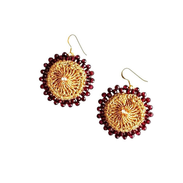 Ohrring Sol Garnet von IBU JEWELS
