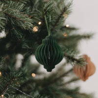 Papieranhänger 3er Set 10cm dunkelgrün von Eulenschnitt