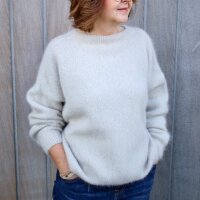 Angora-Strickpulli "beige" One Size