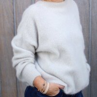 Angora-Strickpulli "beige" One Size