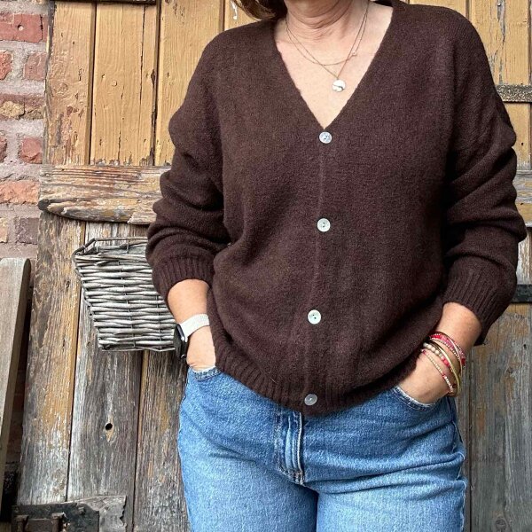 Strickjacke Sina "braun" One Size