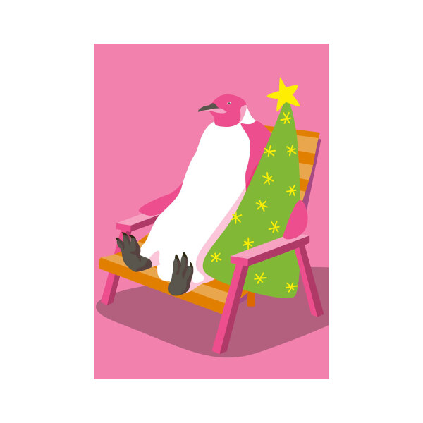Postkarte luminous "Pinguin" von Nobis Design