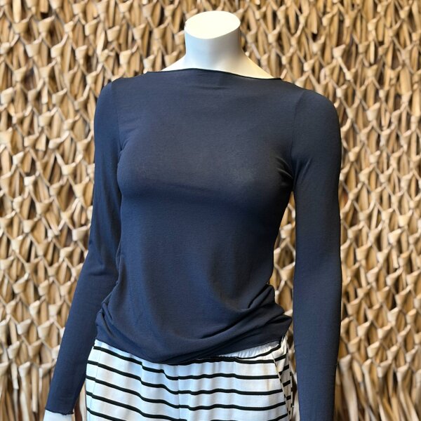 Cashmere-Mix Shirt dunkelblau One Size