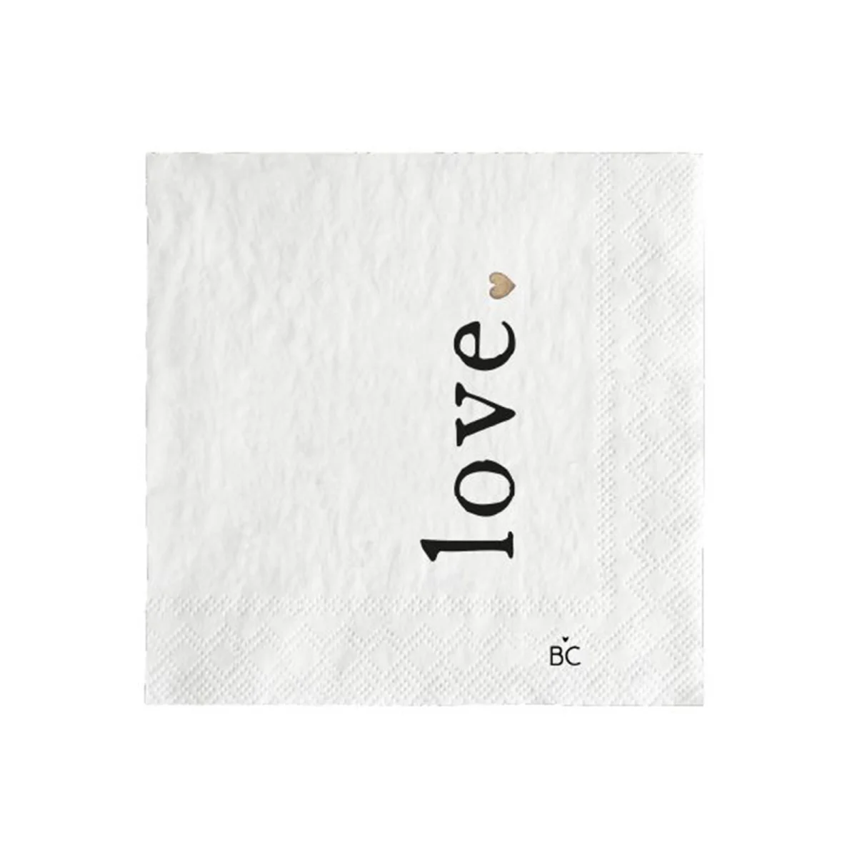 Servietten/Napkin "White/Love" von Bastion...