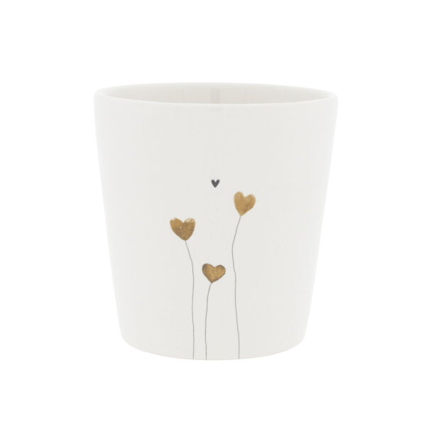 Becher / Cup "White/Hearts in bloom" von Bastion Collections
