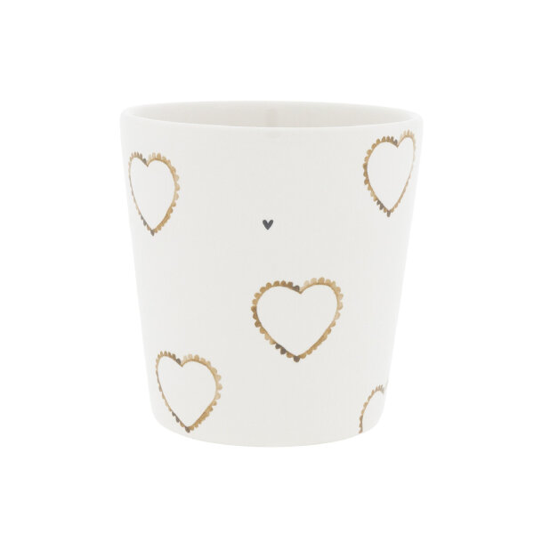 Becher / Cup "White/Hearts allround" von Bastion Collections