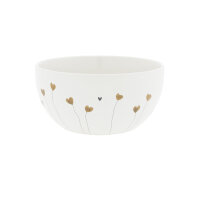 Schüssel / Bowl "White/Hearts in bloom"...