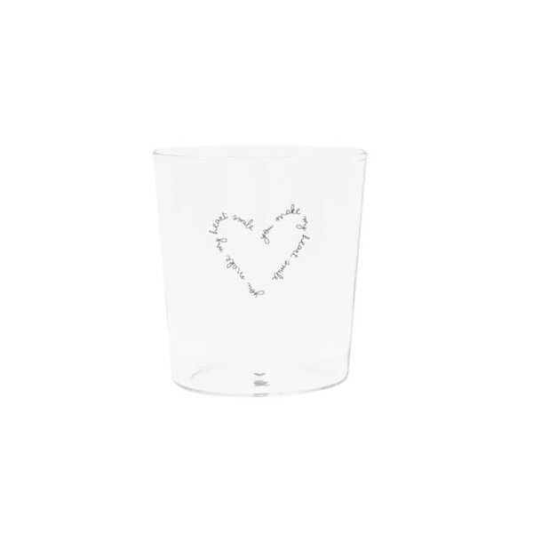 Glas/Tumbler M "you make my heart smile" von Bastion Collections