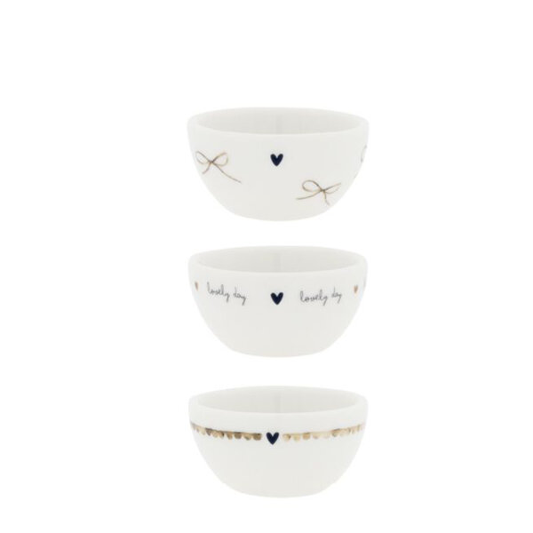 Schüssel / Bowl "White S/Brown Print" von Bastion Collections