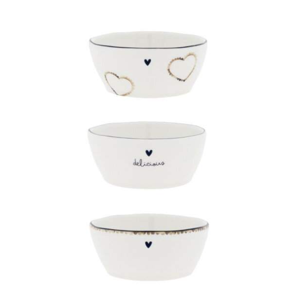 Schüssel / Bowl Sauce "White/Brown Print" von Bastion Collections