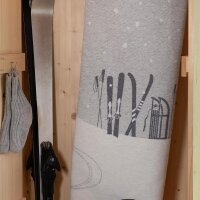 Silvretta Flanelldecke "Ski, Rodel" von David Fussenegger