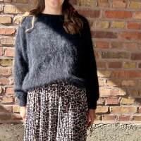 Angora-Strickpulli "schwarz" One Size