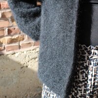 Mohair-Strickjacke "schwarz" One Size