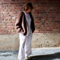 Mohair-Strickjacke "braun" One Size