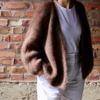 Mohair-Strickjacke "braun" One Size