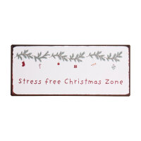 Metallschild "Stress free Christmas zone" von...